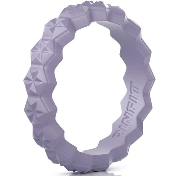 GIFT RING Women's Stars Silicone Stackable Rings. Soft, Comfortable & Durable Designed Wedding Bands